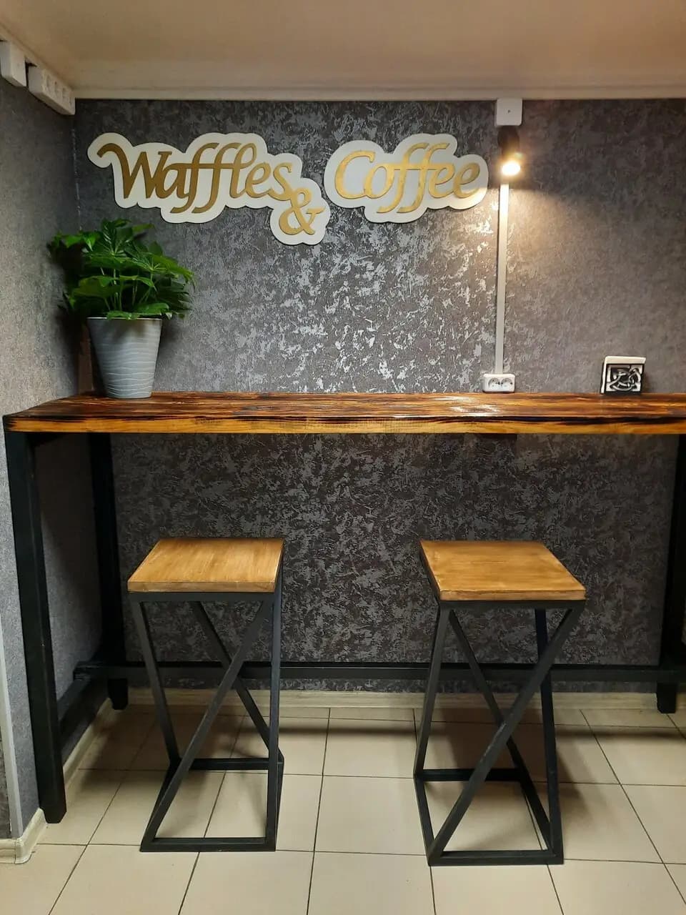 Вафли и кофе