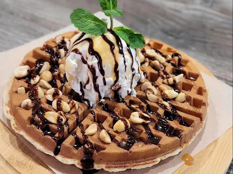 Вафли и кофе