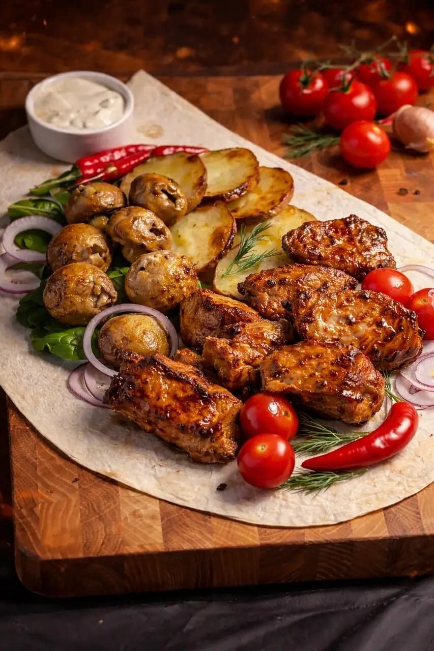 Шаурма с огоньком