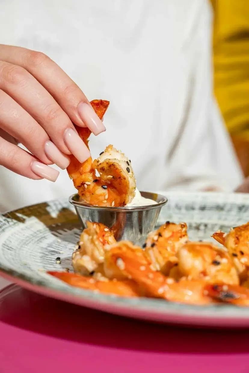 Креветки и бургеры