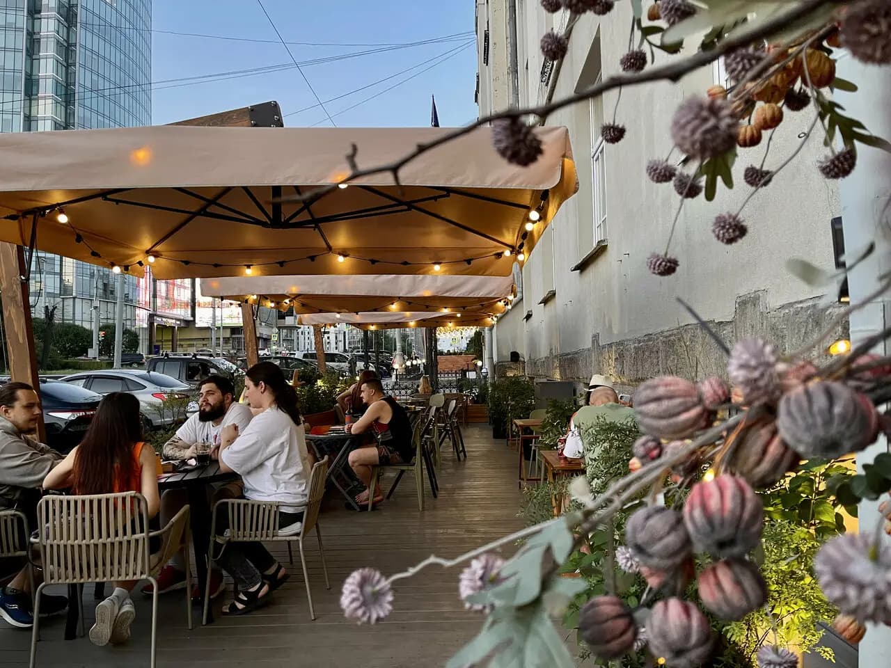 Креветки и бургеры